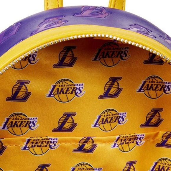 Loungefly Los Angeles Lakers Logo NBA Backpack NWT - Picture 4 of 4